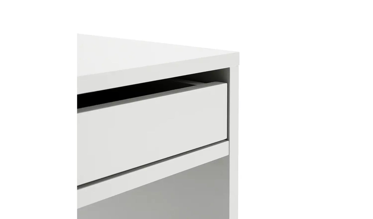 Assembled Pepper 2 Drawer Desk - White